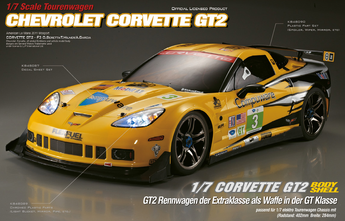 Killerbody Chevrolet Corvette GT2 1 7 RC Cars RC parts and RC accessories